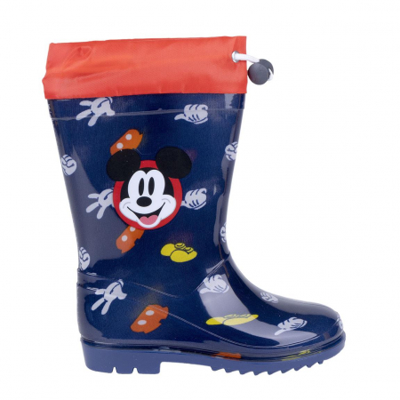 Ghete si cizme copii - Cizme din cauciuc cu siret Mickey Mouse