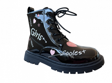 Ghete imblanite din piele eco lacuita Cooles Girl [1]