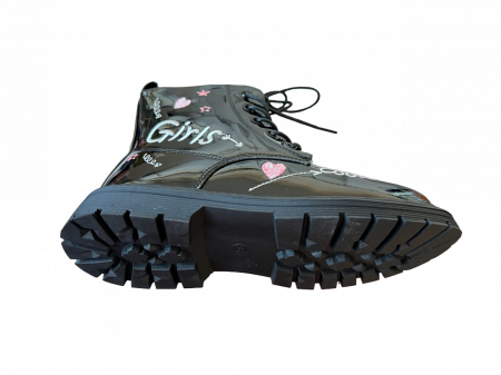 Ghete imblanite din piele eco lacuita Cooles Girl [5]