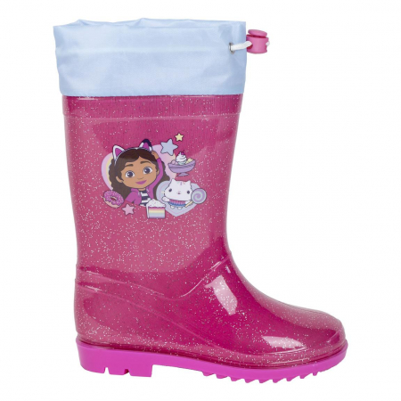 Ghete si cizme copii - Cizme ploaie PVC cu siret Gabby's Dollhouse