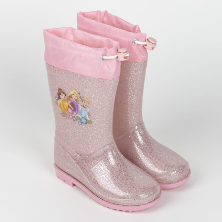 Cizme PVC cu sclipici si siret Printesele Disney [2]