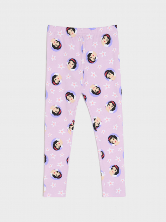 Pantaloni si salopete copii - Colanti lungi fete din bumbac Disney Alba ca Zapada