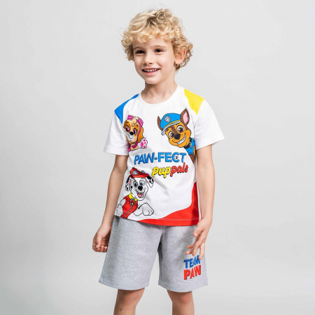 Compleuri copii - Compleu de vara, maneca scurta, amestec bumbac, Paw Patrol