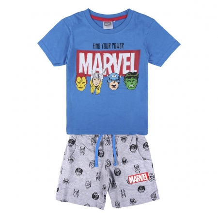 Compleuri copii - Complet de vara, maneca scurta, bumbac, Avengers