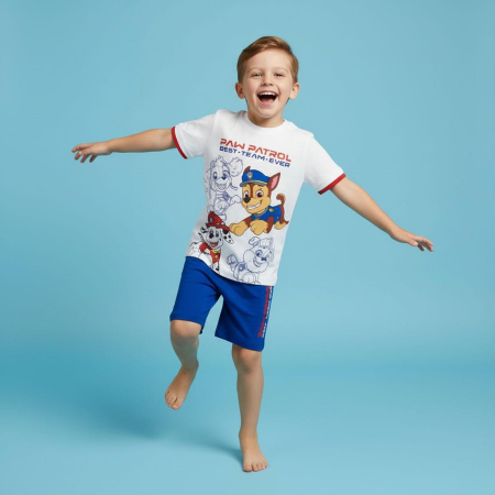 Compleuri copii - Compleu 2 piese din bumbac, maneca scurta Paw Patrol Best Team