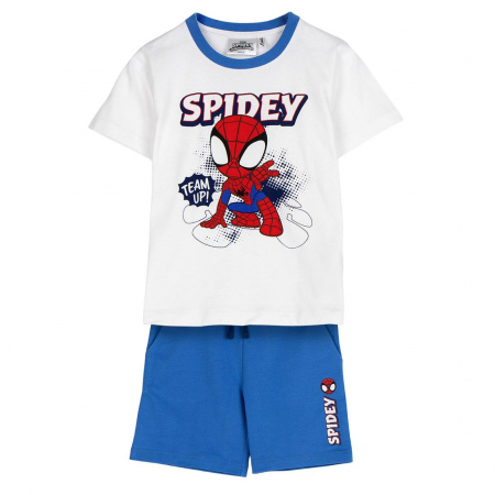 Compleuri copii - Compleu 2 piese din bumbac, maneca scurta Spidey Team Up
