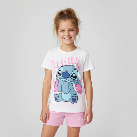 Compleuri copii - Compleu 2 piese, maneca scurta Lilo & Stitch Aloha