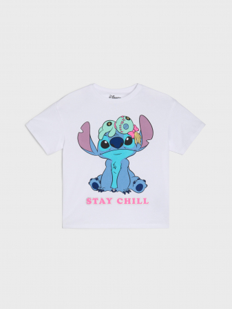 Compleu bumbac 2 piese cu maneca scurta Lilo & Stitch Stay Chill [3]
