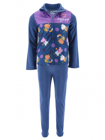 Compleuri copii - Compleu trening bumbac 2 piese cu fermoar Peppa Pig