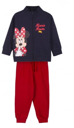 Compleuri copii - Compleu trening bumbac 2 piese cu fermoar Minnie Mouse