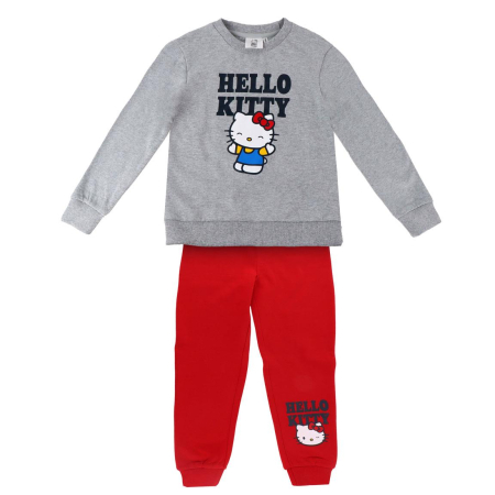 Compleuri copii - Compleu trening din bumbac 2 piese Hello Kitty