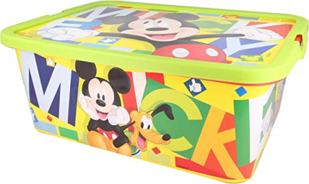 Home&Deco - Cutie depozitare jucarii, Mickey Mouse, Acuarelas, 15 x 28.7 x 38.7 CM, 13 litri
