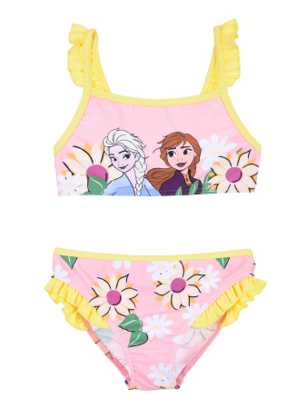 Imbracaminte si incaltaminte copii - Costum baie 2 piese Frozen Disney Anna si Elsa