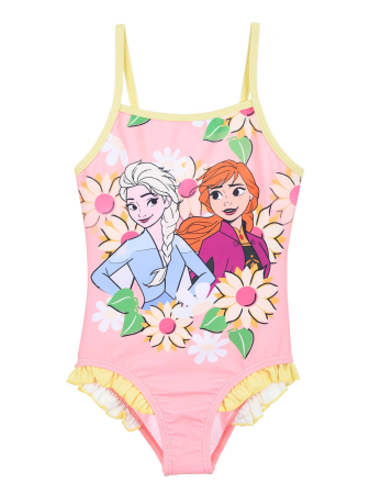 Imbracaminte si incaltaminte copii - Costum baie intreg Flowers Frozen Anna si Elsa