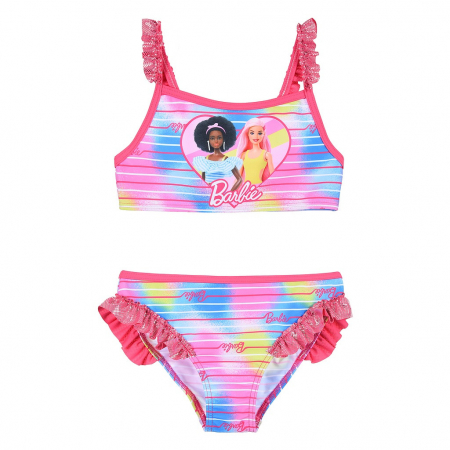 Costume de baie copii - Costum baie din 2 piese Barbie cu volanase