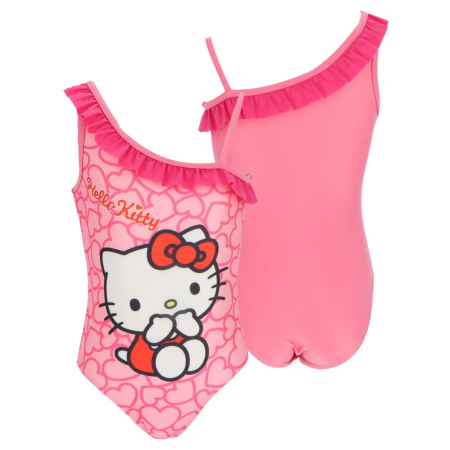 Costume de baie copii - Costum baie intreg cu o bretea Hello Kitty