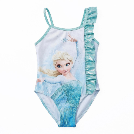 Costume de baie copii - Costum baie intreg cu volanas Frozen si Olaf