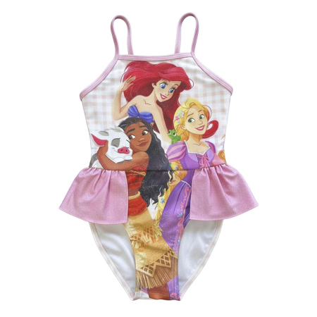 Costume de baie copii - Costum baie intreg cu volanas Mica Sirena si Printesele Disney