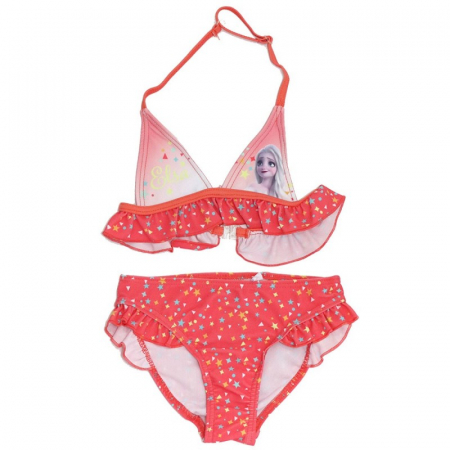 Costume de baie copii - Costum de baie 2 piese cu volan Frozen