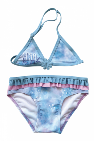 Costume de baie copii - Costum de baie 2 piese Frozen Elsa flower