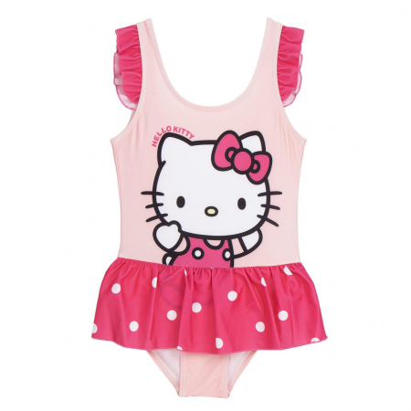 Costume de baie copii - Costum de baie cu fusta, intreg Hello Kitty