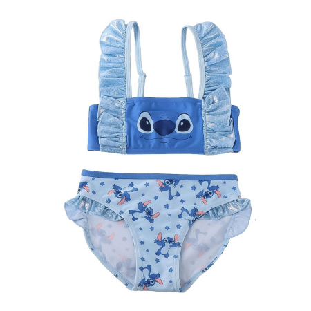Costume de baie copii - Costum de baie cu valanase pentru fete, 2 piese Stitch