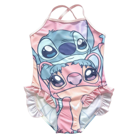 Costume de baie copii - Costum de baie cu volanase pentru fete, Lilo & Stitch