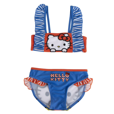 Costume de baie copii - Costum de baie fete cu volane, 2 piese Hello Kitty