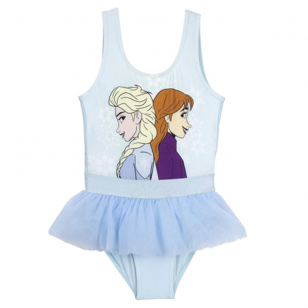 Costume de baie copii - Costum de baie intreg cu volan Frozen Disney