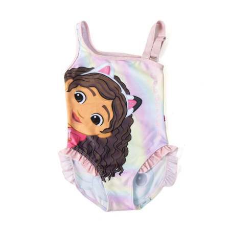 Costume de baie copii - Costum de baie intreg cu volanase, Friend & Gabby's Dollhouse