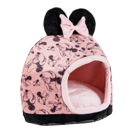 Culcusuri, perne si saltele animale - Culcuș tip peșteră pentru câini cu design Minnie Mouse