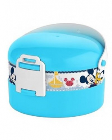 Articole hranire bebelusi - Cutie alimentara pentru pranz, rotunda Mickey Mouse, 11 x 14 cm