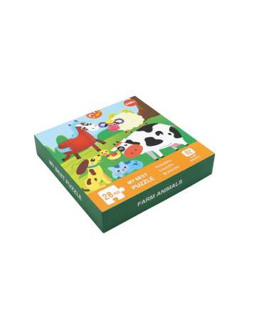 Puzzle-uri pentru copii - Cutie cu 6 puzzle-uri, 28 piese, Ferma