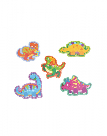 Cutie cu 6 puzzle-uri, 30 piese, Dinozauri [1]