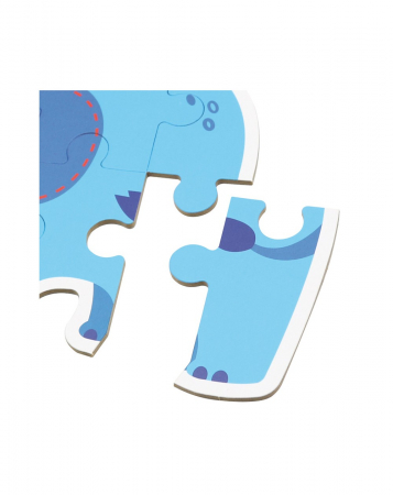 Cutie cu 6 puzzle-uri progresive carton, 33 piese, Animale salbatice [2]