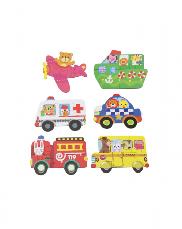 Cutie cu 6 puzzle-uri progresive, Mijloace de transport [1]