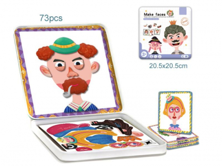 Cutie cu puzzle Make faces, 73 piese [2]