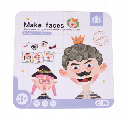 Jocuri si jucarii - Cutie cu puzzle Make faces, 73 piese