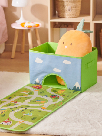 Cutie de depozitare 2 in 1,cu tabla de joc 38x25x25cm [2]