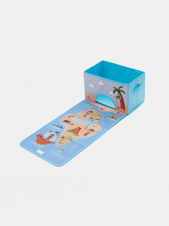 Cutii depozitare - Cutie de depozitare 2 in 1,cu tabla de joc, Pirati 38x25x25cm