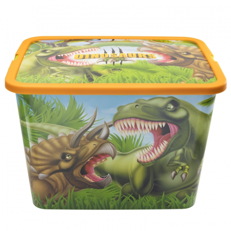 Mobilier camera copii - Cutie depozitare jucarii, Dinozaur, 27x38,7x28,7 cm, 23 l