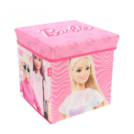 Cutii depozitare - Cutie depozitare tip taburent Barbie, 30x30x30 cm