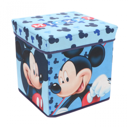 Cutii depozitare - Cutie depozitare tip taburent Mickey Mouse Disney, 30x30x30 cm