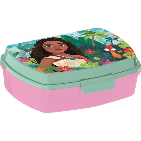 Articole hranire bebelusi - Cutie sandwich dreptunghiulara Disney Moana - Vaiana Lagoon, 17x14x5,6 cm