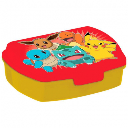 Articole hranire bebelusi - Cutie sandwich dreptunghiulara Pokemon, 16x11x6 cm