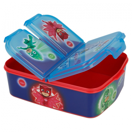 Cutie sandwich dreptunghiulara multicompartimentata PJ Masks,19,5x16,5x6,7 cm [1]