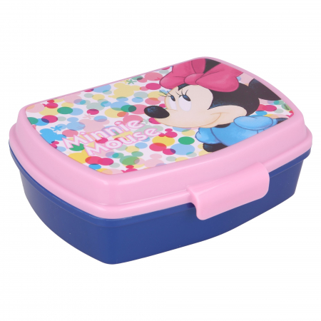 Articole hranire bebelusi - Cutie sandwich dreptunghiulara Minnie Mouse Feel Good, 17x14x5,6 cm
