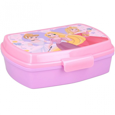 Accesorii hranire - Cutie sandwich dreptunghiulara Printesele Disney, 16x12x5 cm
