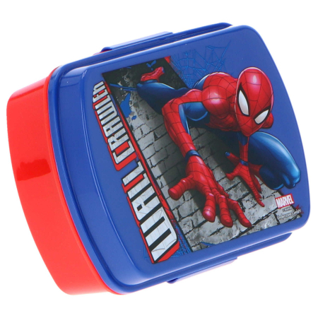 Articole hranire bebelusi - Cutie sandwich dreptunghiulara Spiderman, 20x8x5.5 cm