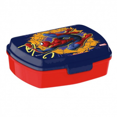 Articole hranire bebelusi - Cutie sandwich dreptunghiulara Spiderman, 20x8 cm
